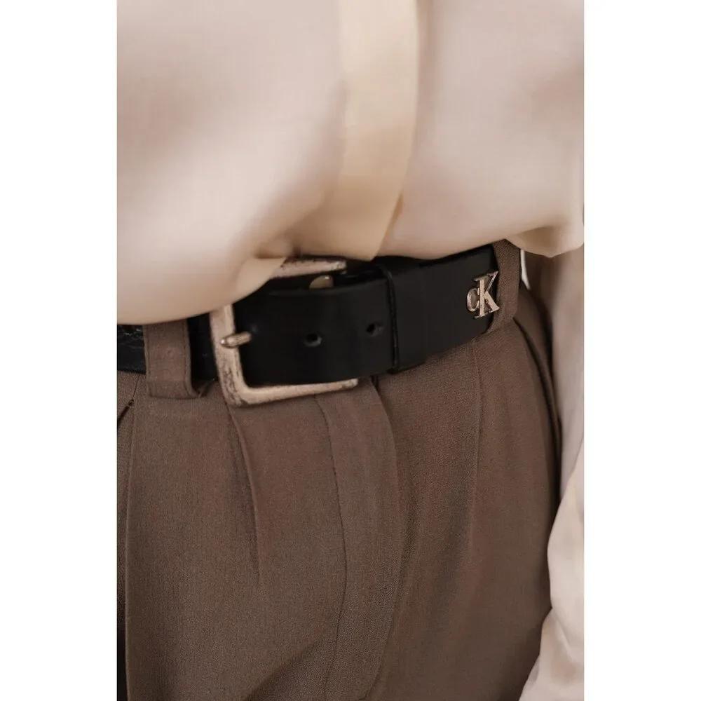 Vintage 90s Obsidian Calvin Klein Leather Belt